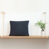Mini Moss Knit Navy Cushion Cover  16X16 Inches