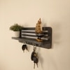 Regus Wooden Wall Shelf Organiser With Key Holders