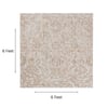 Neulooms Handloom Knotted Reversible Flatweave Square Rug Wheat or Ivory 6x6