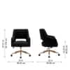 Doe Buck Lotsee Modern Black Boucle Office Chair