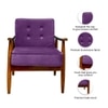 Armari Solid Wood Arm Chair in Purple Color