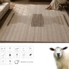 Handmade Wool Area Rug Modern Minimalist Beige 10 x 14 Feet Carpet