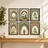 The Castle Decor Madhubani Pichwai Wall Art Set of 6 Design 2 10x13 Inch