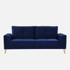 Nency Velvet 3 seater Sofa Navy Blue