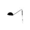 Swiveling Black Metal Wall Light