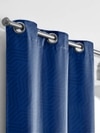 Stoa Paris Satin Window Curtain, 70% Blackout Curtains,   Privacy Lining, Pack of 2, Versailles - Blue Monarch with Back Lining