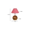 Pink Jute with Natural Wood Table Lamp