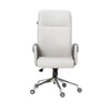 Ettorez Flair Hb Ultra Premium Leatherette Office Chair In Cream And Gray Colour