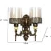 Eliante Luminae Antique Gold Iron Wall Light With E27 Holder In Antique Gold Colour