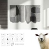 Abstract Handmade Wool Silk Wall Art Grey 2 Panel Set 5 x 3 Feet