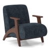 Nido Fabric Lounge Chair in Turkish Blue Corduroy Colour