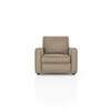 Apollo High Back 1 Seater  Fabric Sofa In Biscuit Velvet Colour