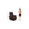 Sleek Leatherette One Seater Manual Recliner in Brown Colour