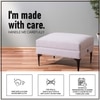 Melange Vibes Cube Metallic Pouf Stool in Light Grey Color