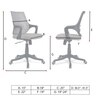 Ddeasirea Mid Back Ergonomic Chair in Grey Colour