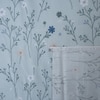 Kavi Blue Floral 400 TC Cotton Flat Double Queen Size Bedsheet with 2 Pillow Covers – Threads