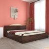Arisa King Size Bed In Walnut Finish