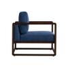 Aura Boucle Fabric Arm Chair in Blue Colour