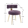 Swizzy Solid Wood Accent Chair in Purple Colour