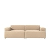 Comforthaven Wood 2 Seater With Upholstery Non Storage Sofa In Grey Colour
