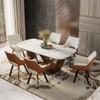 Paloma 6 Seater Pluto Spanish Ceramic Dining Table With Set of 3 Casey Dining Chairs