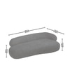 Luxelounge Wood 3 Seater With Upholstery Non Storage Sofa In Grey Colour