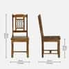 Kafano Sheesham Wood Dining Chairs in Provincial Teak Finish Set of 2
