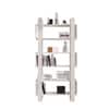 Hexa Engineered Wood Bookshelf Multipurpose Storage Rack in Giant Wood and Frosty White