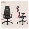 Kepler Brooks Marvel Lite Office Desk Chair in Black Red Colour