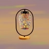 Devansh Multicolor Glass Wooden & Iron  Table Lamp -17 Inch Height  -Y