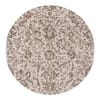 Neulooms Handloom Knotted Reversible Flatweave Round Rug Chocolate Brown or Ivory 7ft