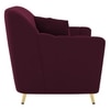 Rivo Velvet 1 Seater Sofa in Red wine Color