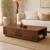 Weston Sheesham Wood Twin Arch Coffee Table in Walnut Finish