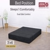 Usha Shriram Folding 1 Seater Single Foam Fold Out Sofa Cum Bed in Dark Grey Colour