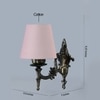 Devansh Metal Electric Wall Light in Antique Gold Colour with Grey Shade Count of 1 Light