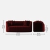 Baiwang Fabric Sofa (Maroon)