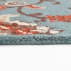 Presto Blue Traditional Hand Tufted Wool Carpet 6X9 Feet