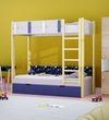 Pine Tree Single Size Bunk Bed In Silver Grey Colour