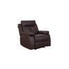 Ohio Leatherette One Seater Manual Recliner in Brown Colour
