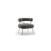 Bonnita Solid Wood Accent Chair in Grey Colour