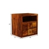 Diamond Solid Wood Bedside Table in Honey Finish
