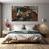 The Castle Decor Women Abstract Wall Painting Wooden Framed Digital Painting 27x48 Inch (Style 1)