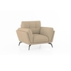 Vetra 1 Seater Leather Sofa In Pebble Colour