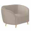 Nero Velvet 1 Seater Sofa in Cream Colour