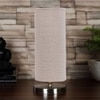 White Jute table lamp with Steel Base -9