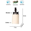 Devansh Solid Wood Electric Wall Light in Brown Colour with off-white Shade Count of 1 Light