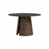 Scandinavian Okara Round Dining Table Walnut Finish