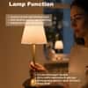 Rechargeable Touch Table Lamp Cream Shade with 15 Hour Battery Backup