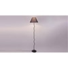 Kira Zig Zag Iron Floor lamp with Jute Conical Blue shade (Z41)