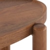 Kai Oval Solid Wood End table in Amber Walnut finish